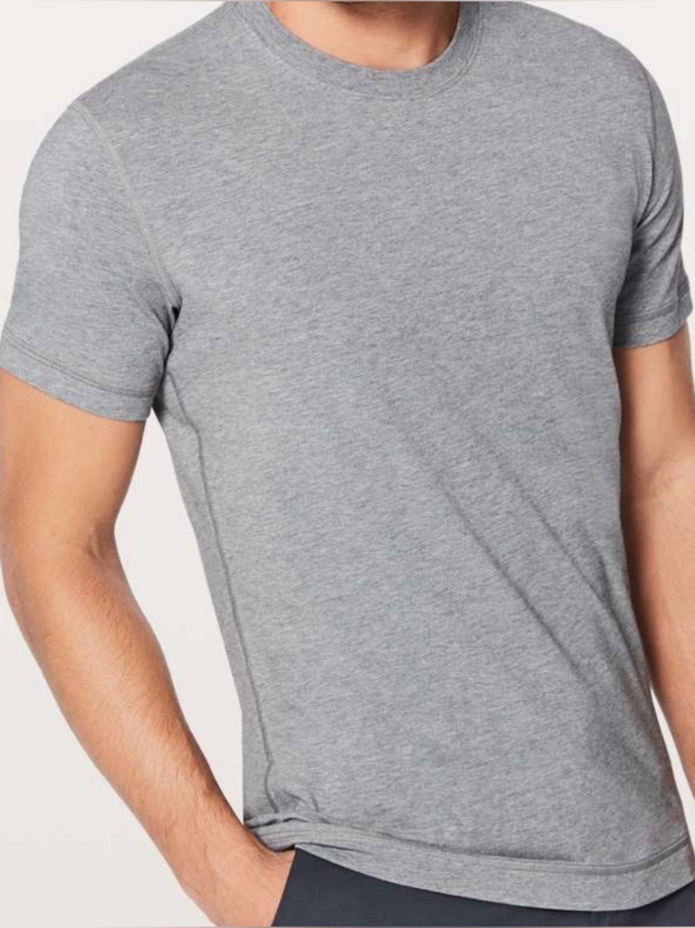 Lululemon 5 Year Basic Tee Heathered Core Medium Grey Men Sz M